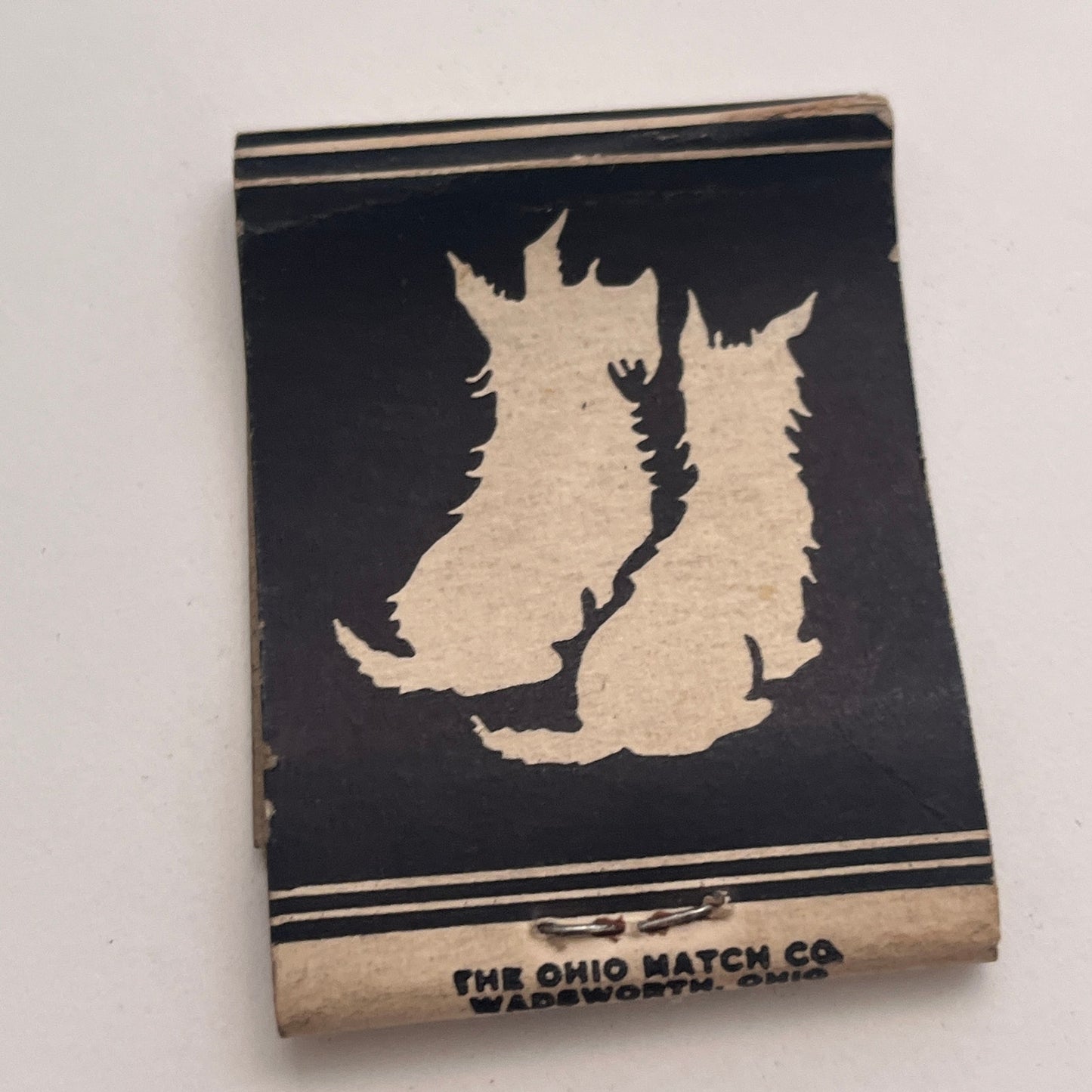 Scottish Terrier Scottie Dog Silhouette Vintage Matchbook Cover TB8-MB-5
