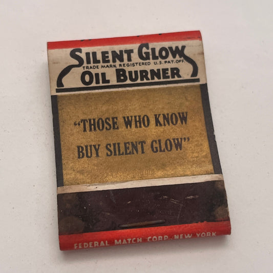 Silent Glow Oil Burner Air-Seel Vintage Matchbook Cover TB8-MB2-5
