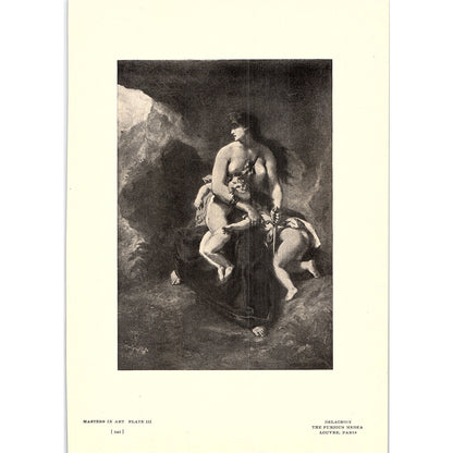 The Furious Medea - Delacroix - 1907 Litho Art Print AF4-5