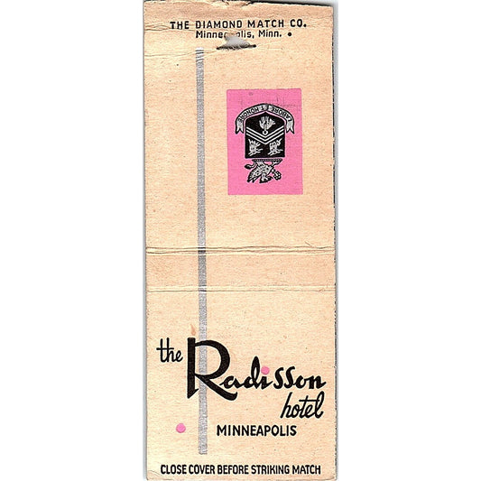Radisson Hotel Minneapolis Vintage Matchbook Cover SC7-Y2