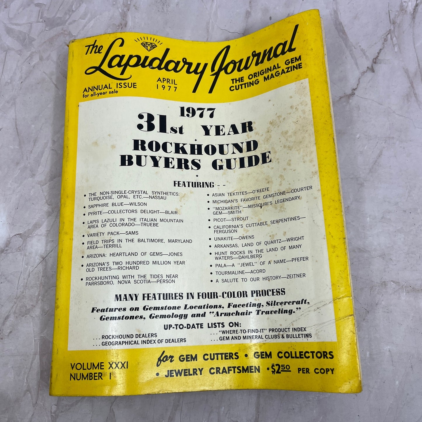 31st Year Rockhound Buyers Guide - Lapidary Journal Magazine - Apr 1977 M23