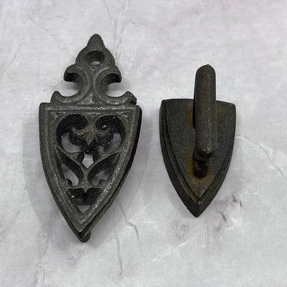 Vintage Cast Iron Miniature Trivet and Iron Set SB7