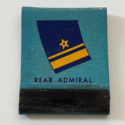 Military Insignia Rear Admiral Line Device Vintage Matchbook Cover TB6-MB1-4