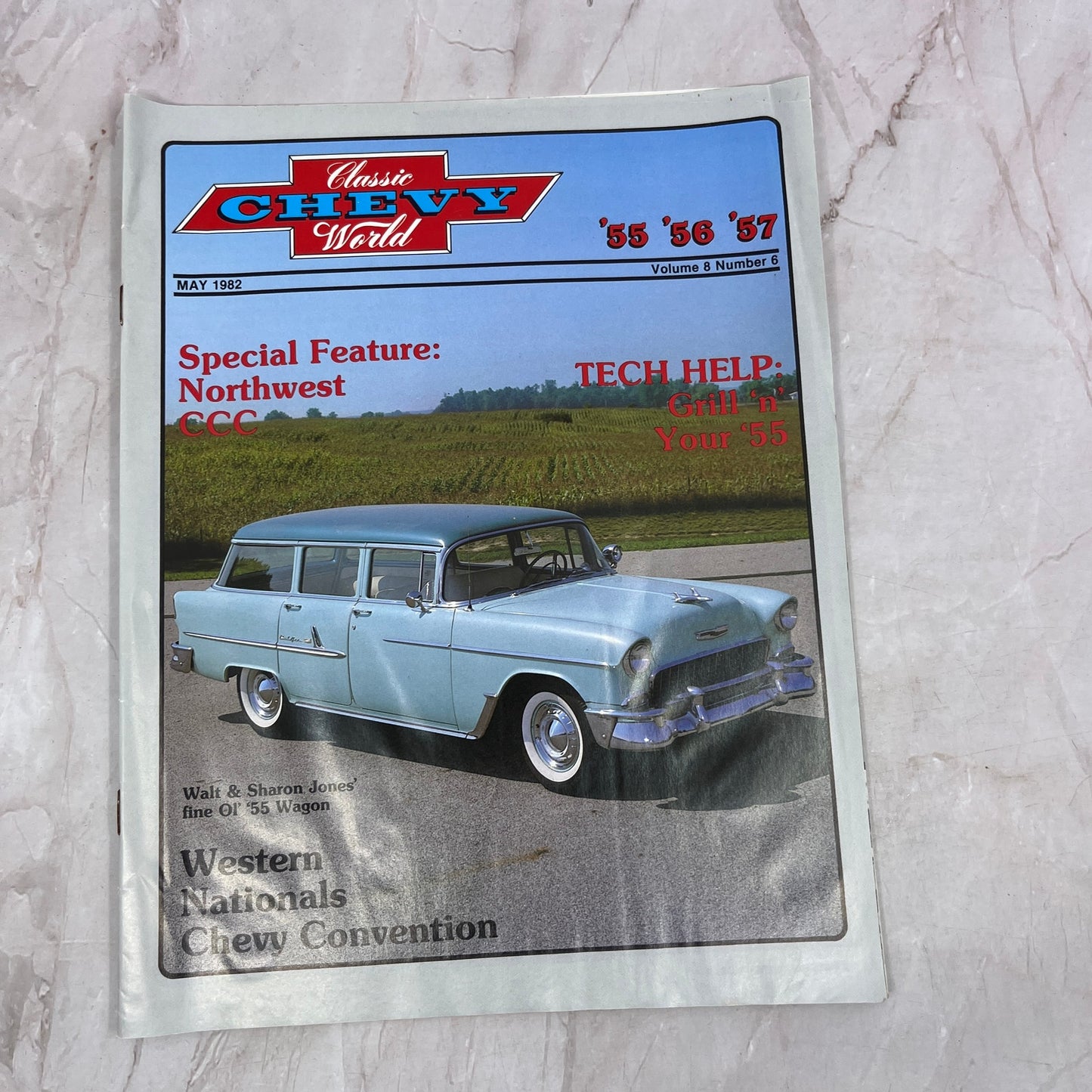 Walt Jones 55 Wagon - '55, '56, '57 Classic Chevy World Magazine - May 1982 M29