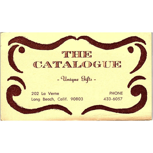 The Catalogue Unique Gifts Long Beach CA Vintage Business Card TH2-B1