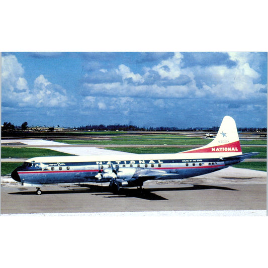 National Airlines Lockheed L-188 Vintage Postcard P4-5