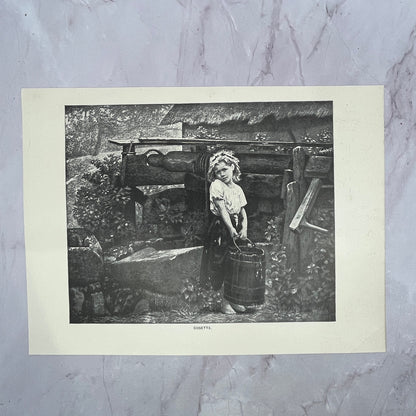 Cosette Antique 8.5x11.5" Engraving Art Print V20