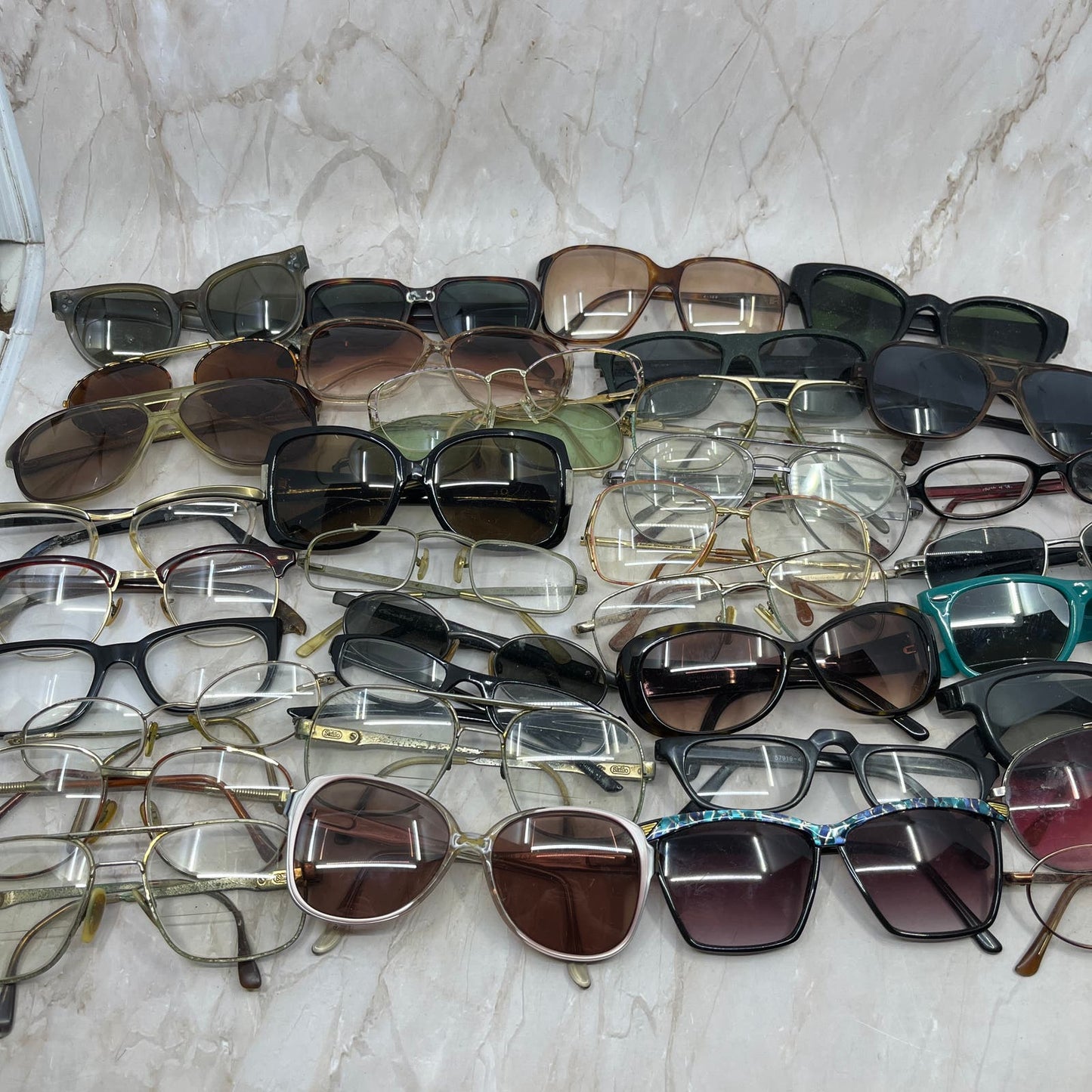 HUGE Lot of Vintage Eyeglasses Sunglasses Frames For Parts or Repair TE9