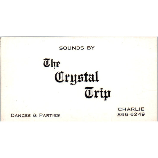 Sounds by the Crystal Trip - Charlie Vintage Business Card SD8-B12