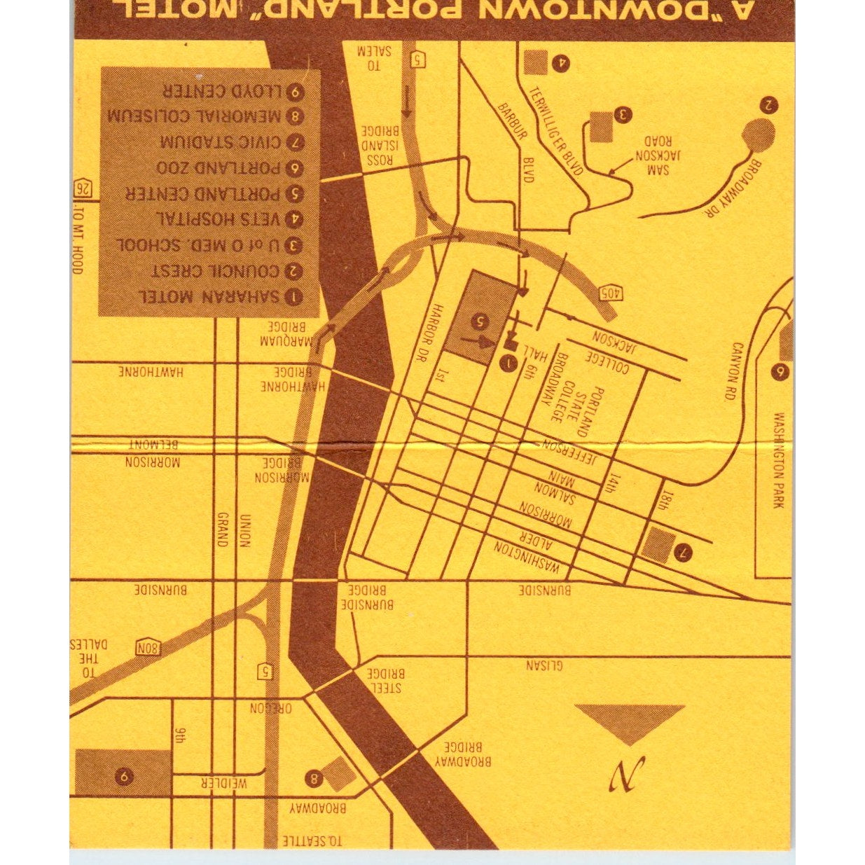 Saharan Fourth Avenue Motel Clair Mary d'Autremont Portland Business Card SE3-B1