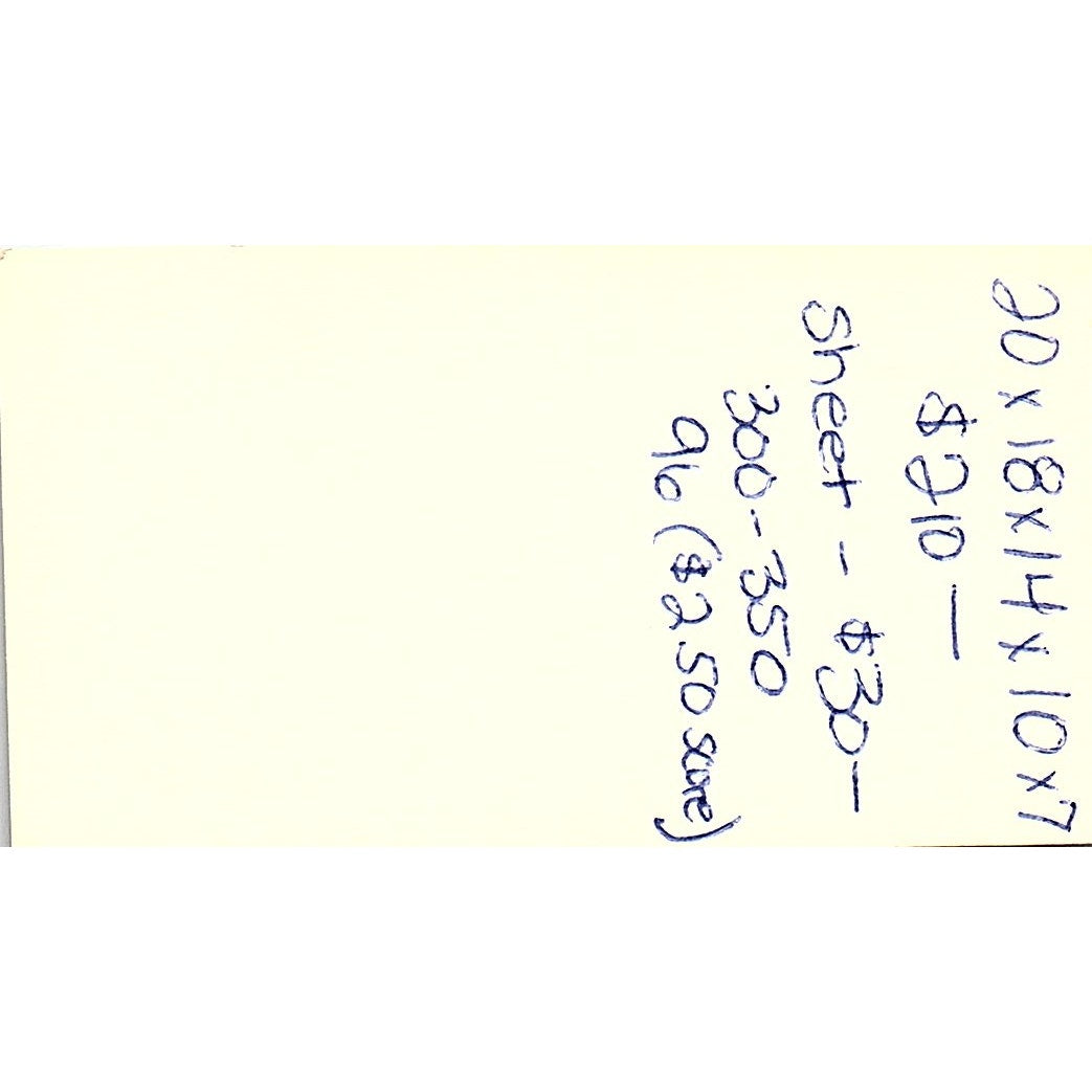 Miss Pink's Pastries Long Beach Vintage Business Card SD9-B11