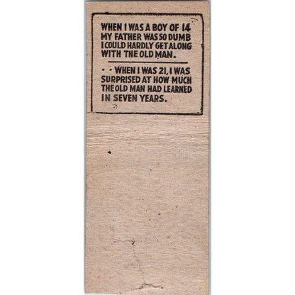 Rodney Lee's Old Time Tavern Marshfield WI Vintage Matchbook Cover SD2-Y15