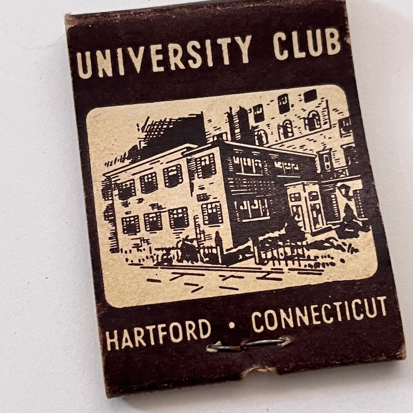 University Club Hartford CT Vintage Matchbook Cover TB8-MB3-2