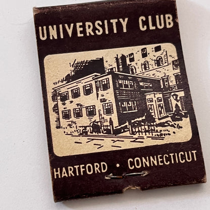 University Club Hartford CT Vintage Matchbook Cover TB8-MB3-2