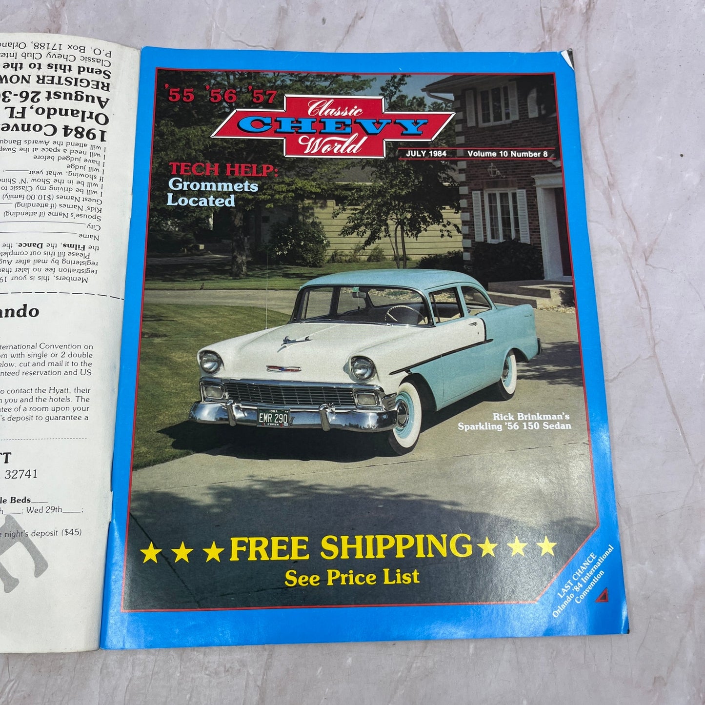 Grommets Located - '55, '56, '57 Classic Chevy World Magazine - July 1984 M31