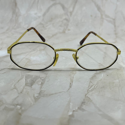 Vintage Oval Tortoise & Gold Tone Sunglasses Eyeglasses Frames TE9-G2-12
