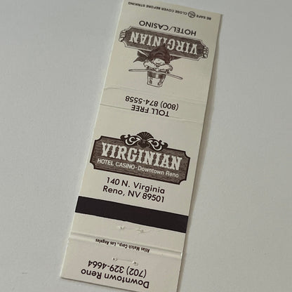 Virginian Hotel Casino Reno NV Vintage Matchbook Cover MM5-7