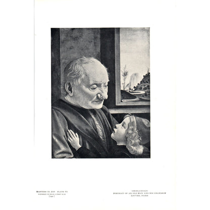 Portrait of an Old Man and His Grandson - Ghirlandaio c1905 Art Print D16