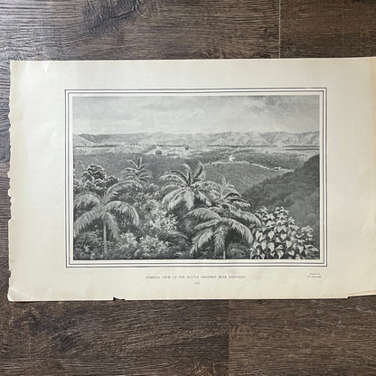 Battle Grounds Santiago 1898 Spanish American War W Bengough Etching 11x17 V10