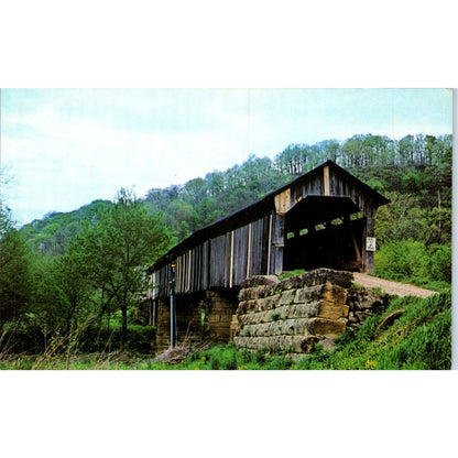 Monroe County #18 Little Muskingum River Ohio Covered Bridge Postcard PC6