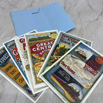 Magnificent Railway Timetables Vintage Souvenir Reproduction Postcards PXS