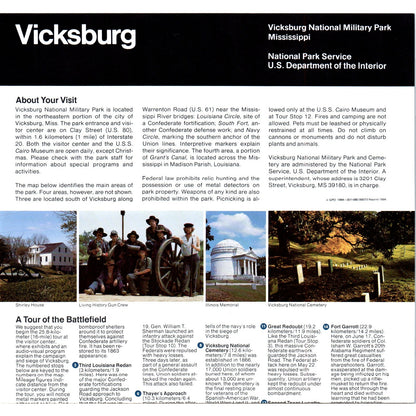 Vintage Vicksburg National Military Park Mississippi Travel Brochure TF4-B2