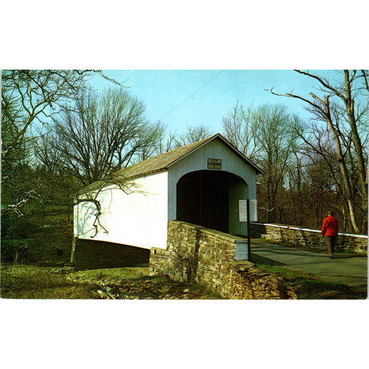 Cabin Run Bridge Bucks County 268 PACovered Bridge Postcard PC1