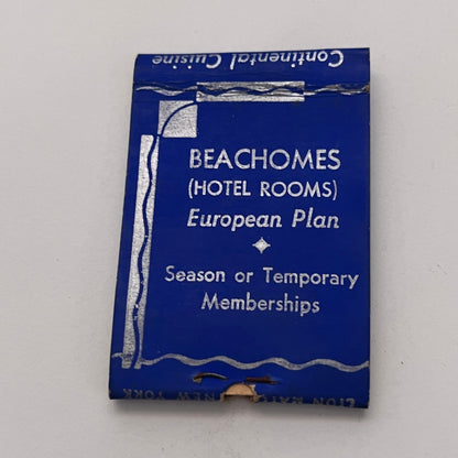 Rehoboth Indian Beach Club & Beachomes Delaware Vintage Matchbook Cover TB8-MB-1