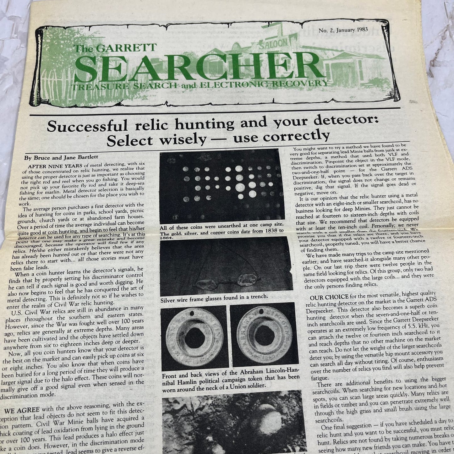 1983 Jan The Garrett Searcher Newsletter Treasure Search Electronic Recovery M11