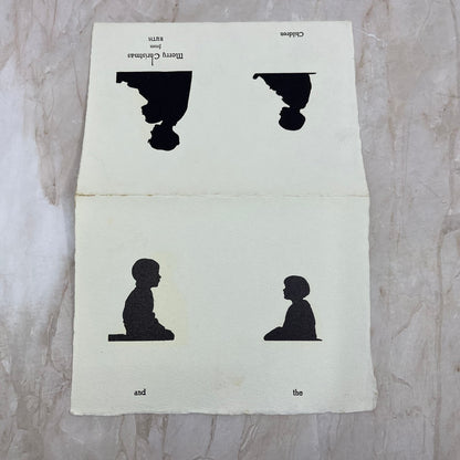 Vintage Lot 25 Silhouette Cards “Merry Christmas From Ruth and the Children” TI9
