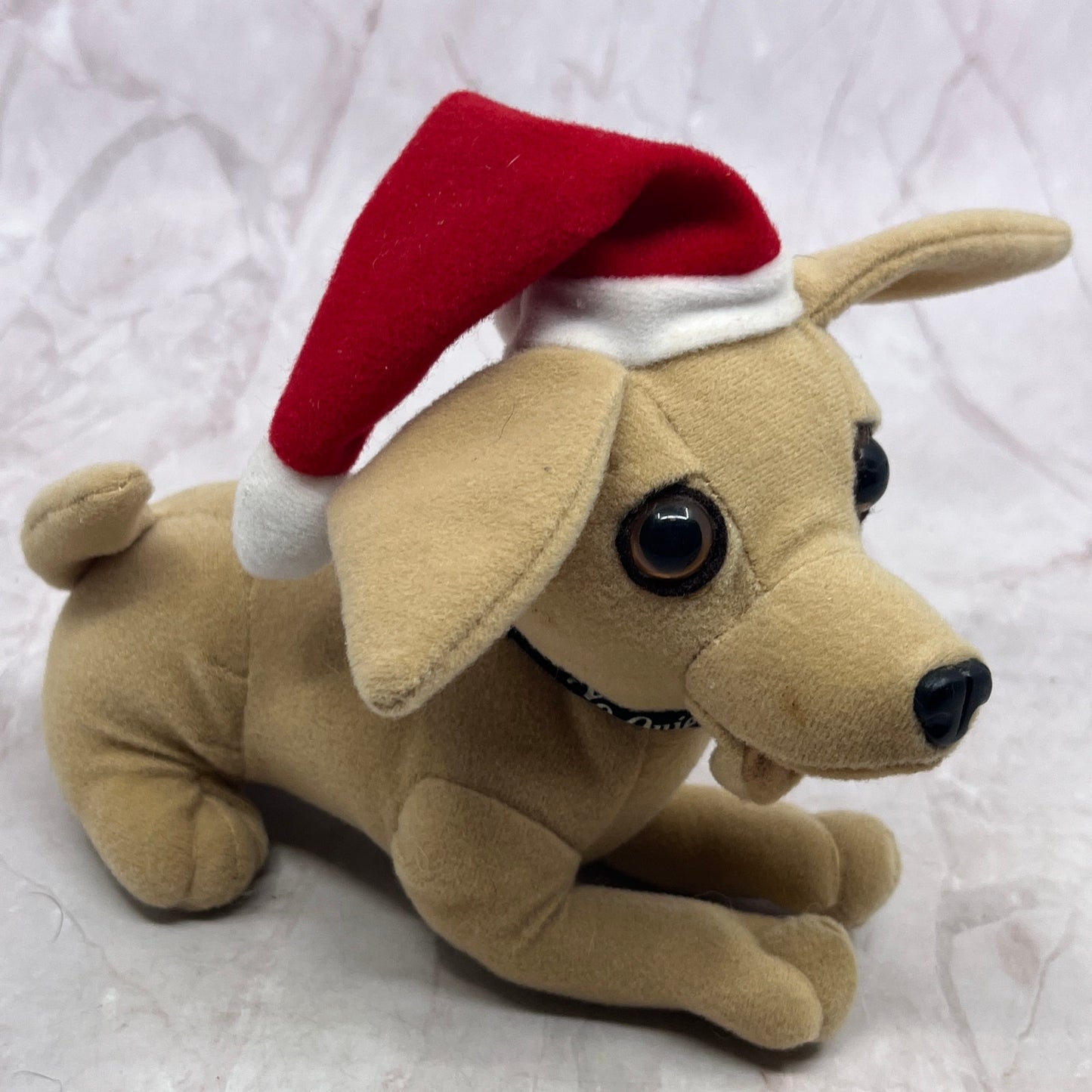 Vtg Yo Quiero Taco Bell Talking Chihuahua Dog Plush Toy 6" Santa Christmas TA9
