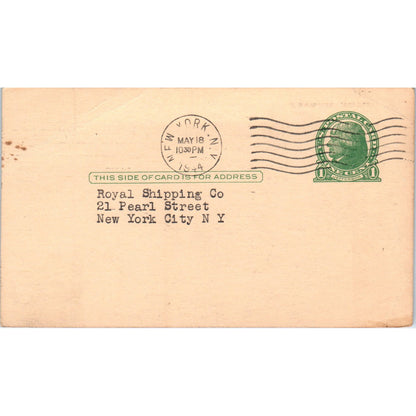 1944 Pratt & Whitney Aircraft Arrival Notice WWII Postal Mailing Card PE7