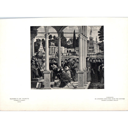 St. Stephen Disputing with the Doctors - Carpaccio c1905 Art Print D12