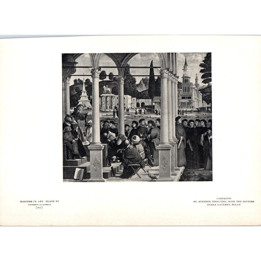 St. Stephen Disputing with the Doctors - Carpaccio c1905 Art Print D12