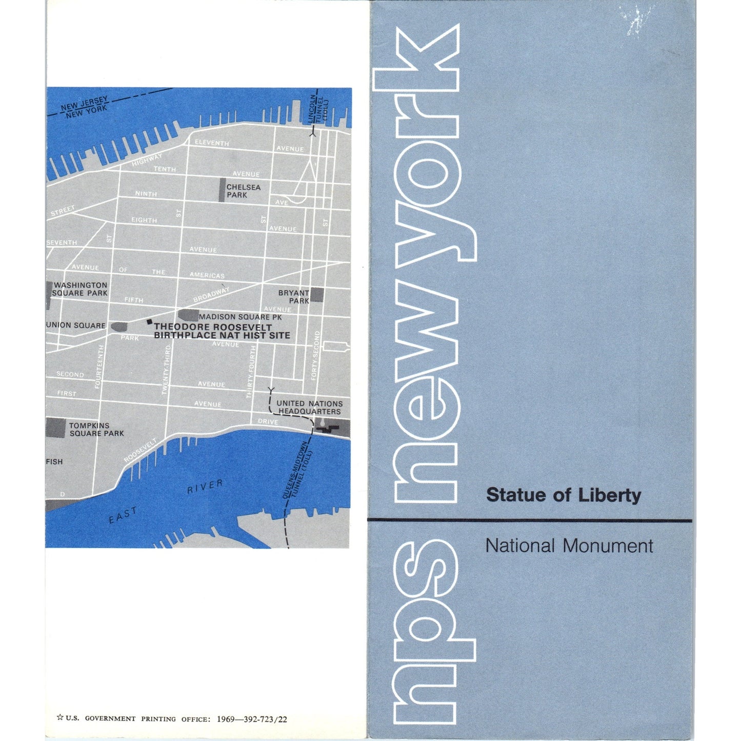 1969 Statue of Liberty National Monument New York Travel Brochure TF4-BA