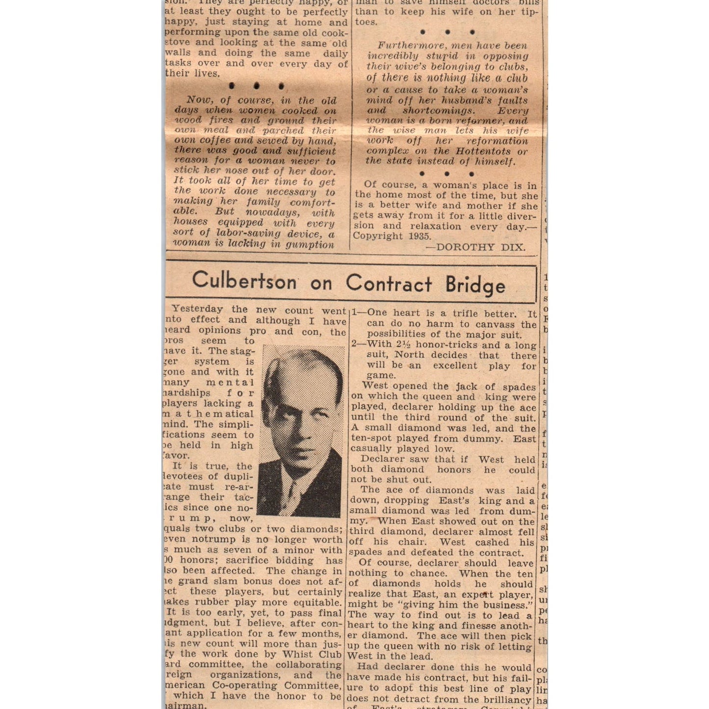 John W. Thomas Neckwear 4x8" 1935 Minneapolis Journal Advertisement AE7-N1