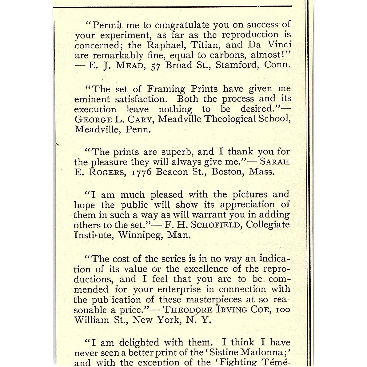I.P. Frink Art Lighting 551 Pearl Street New York - 1908 Ad AF5-5