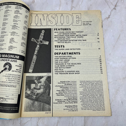 1983 Jan - Treasure Magazine - Treasure Hunting Metal Detecting Gold Coins M10