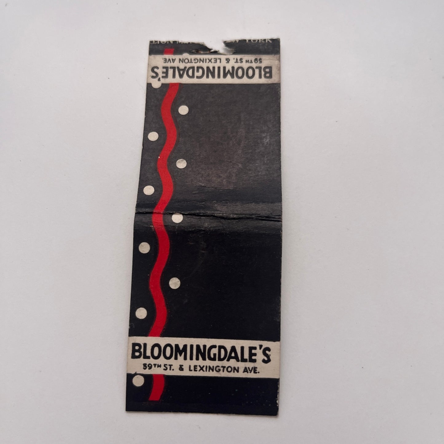 Bloomingdale's 59th St Lexington Ave NY Vintage Matchbook Cover TB8-MB-3