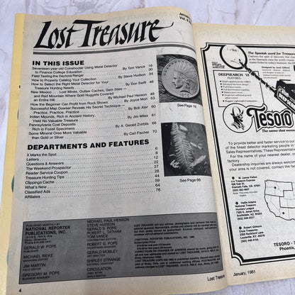 1981 Jan - Lost Treasure Magazine - Treasure Hunting Gold Prospecting M15