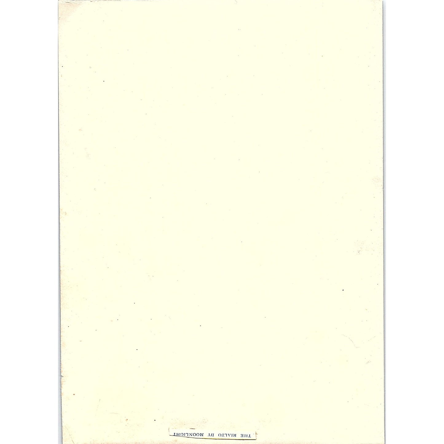 The Rialto by Moonlight Painting Vintage Lithograph Art Print 5.75x8" AF6-15