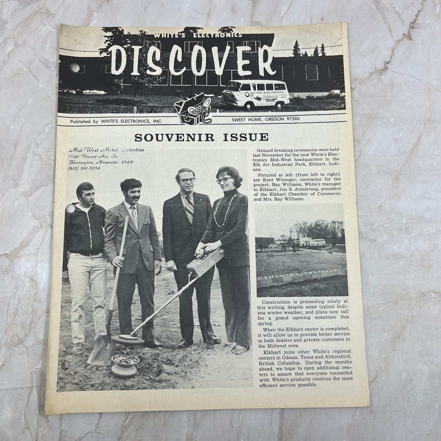 c1970 White's Electronics Discover Newsletter Treasure Hunting Oregon M19