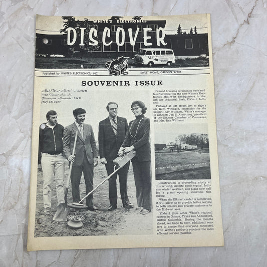 c1970 White's Electronics Discover Newsletter Treasure Hunting Oregon M19