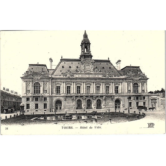 Hotel De Ville French Antique Postcard PE11