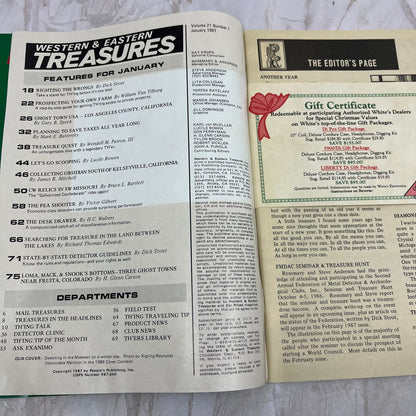 1987 Jan - Western & Eastern Treasures Magazine - Treasure Hunting Gold M12