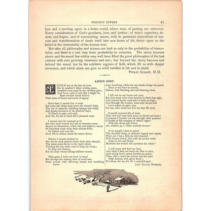 The Wife To Her Husband, Life's Cost Jane Ellice Hopkins 1884 Poem TA5-CJ-3