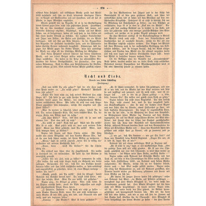 Great Titmouse and Yellow Weasel F. Specht 1892 Engraving V1-3