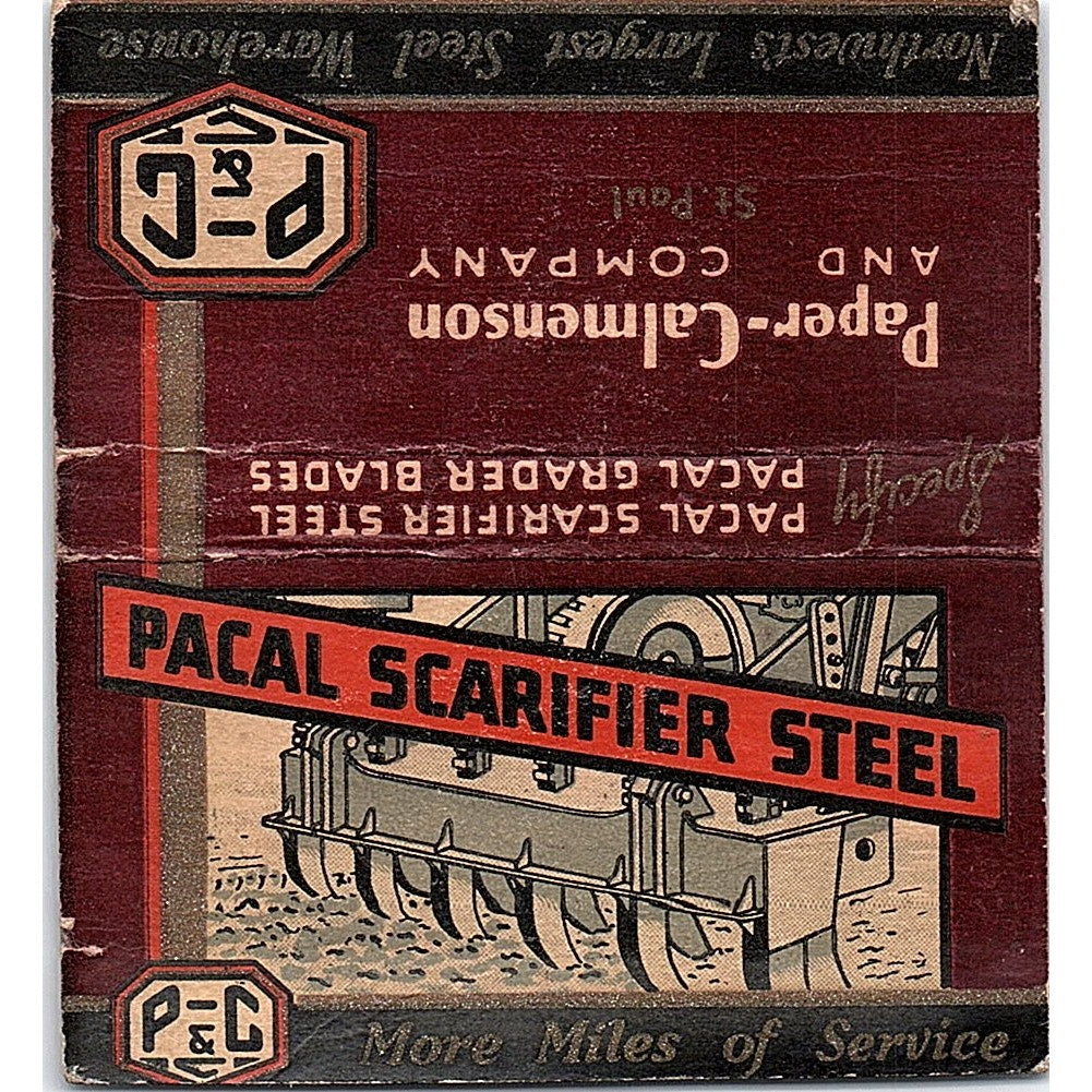 Paper-Calmenson & Co St. Paul MN Vintage Large Matchbook Cover TH2-Y3