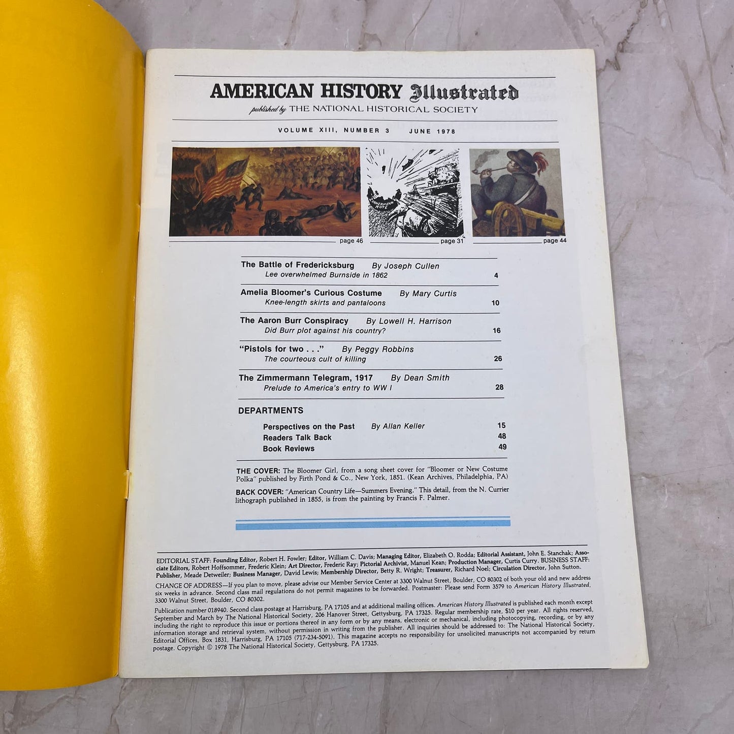 1978 Jun - American History Illustrated Magazine - The Bloomer Girl M21