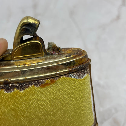 Vintage Evans Brass and Enamel Floral Design Table Lighter TL35